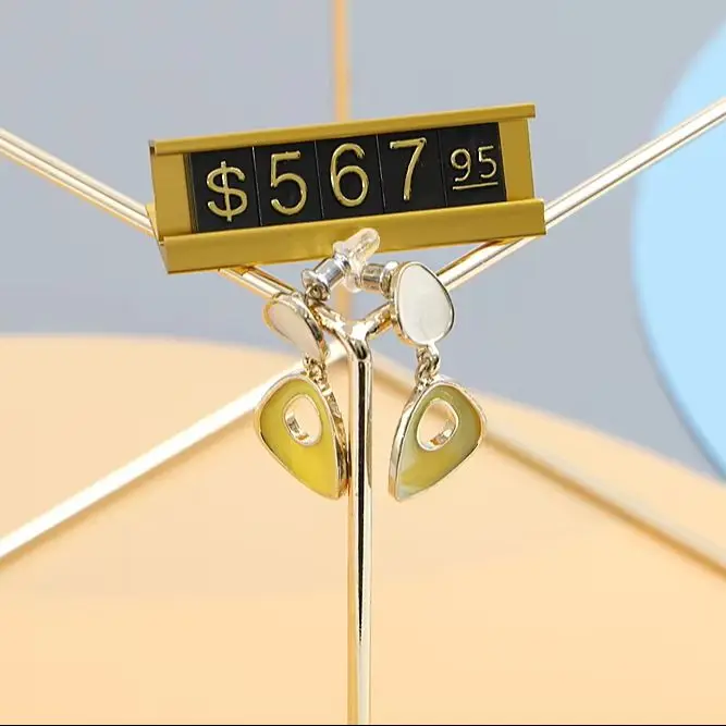 Jewelry Price Display Label Tag Adjustable Combined Number Retail Counter Cube Assembly Numberal Sign