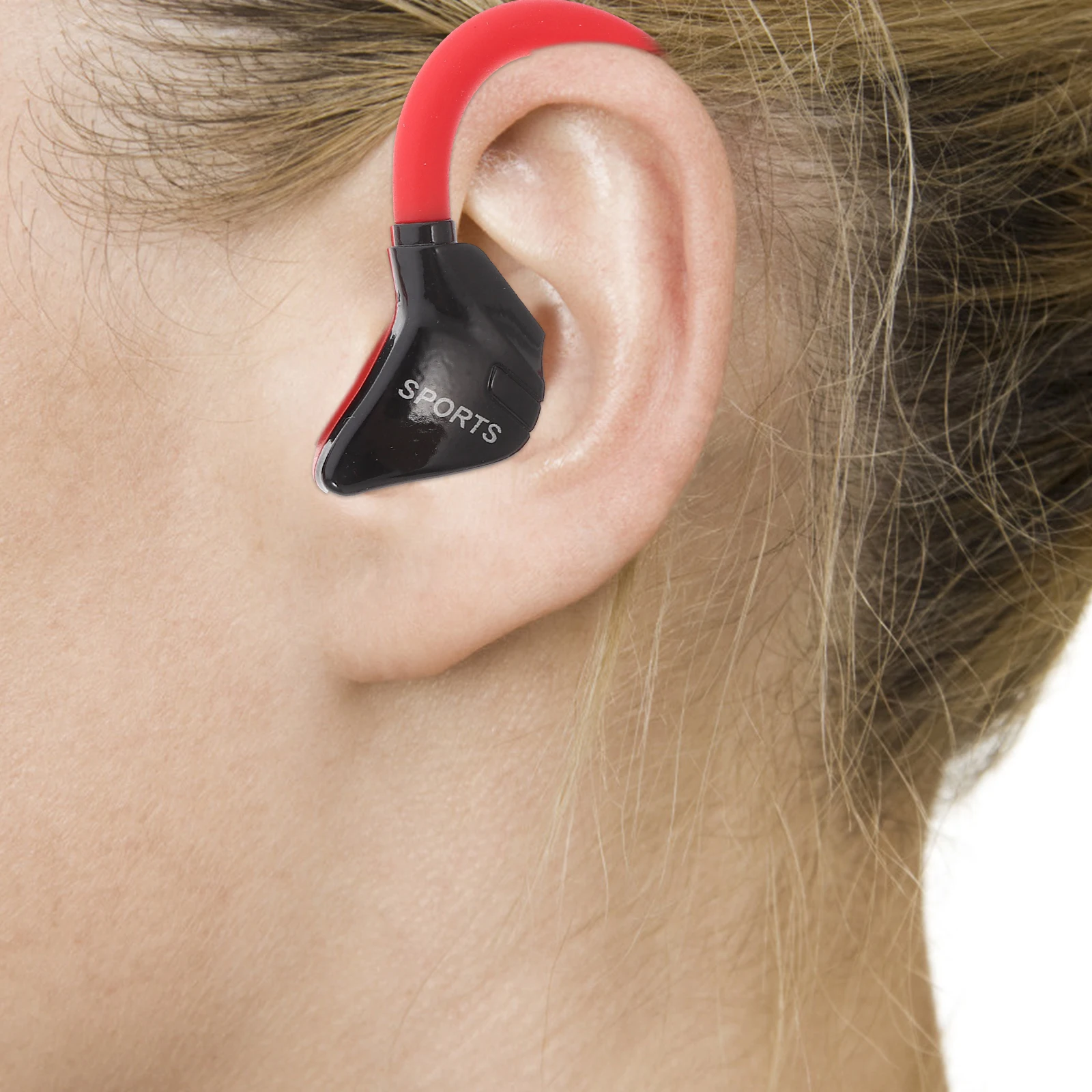 1Pair Waterproof Ear Hook Earphones Hanging Headset Sports Running Cycling Fitness in-Ear Wired Earbuds Headphones