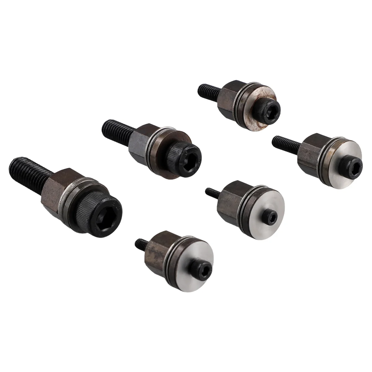 6Pcs Hand Rivet Tool Steel Head Set Manual Riveter Replace Tip Nut M3/M4/M5/M6/M8/M10 Mandrel Head for Rivet Nut Tool