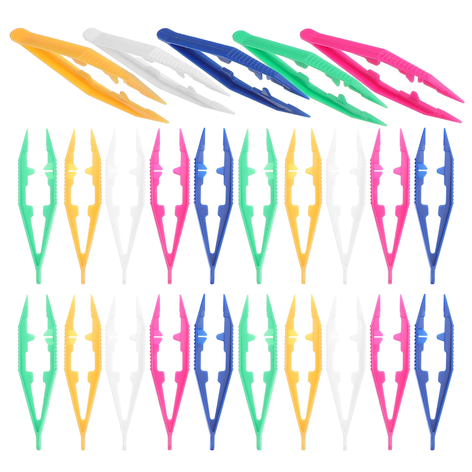 50 Uds. Pinzas con forma de frijol, cuentas para manualidades, herramientas para abalorios finos, fusible antiadherente para niños