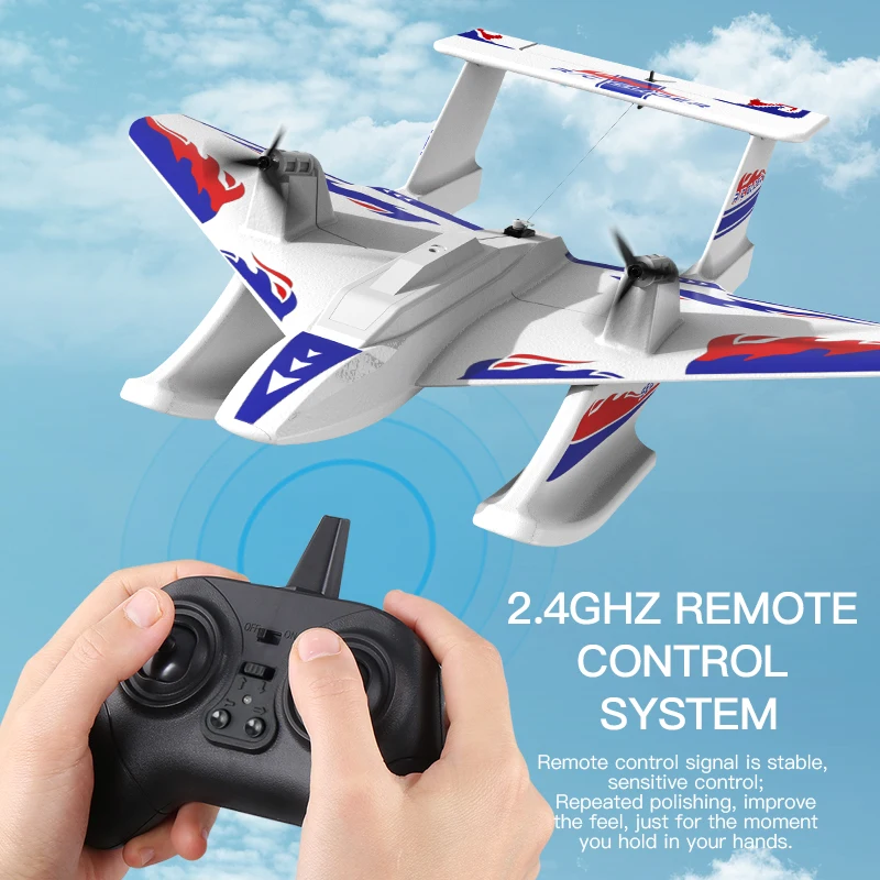 KF701 RC Plane Amphibious Waterproof 2.4G 3CH Sea And Air RC Glider EPP Foam Water Flying Airplane Boat Aircraft Toys Gift