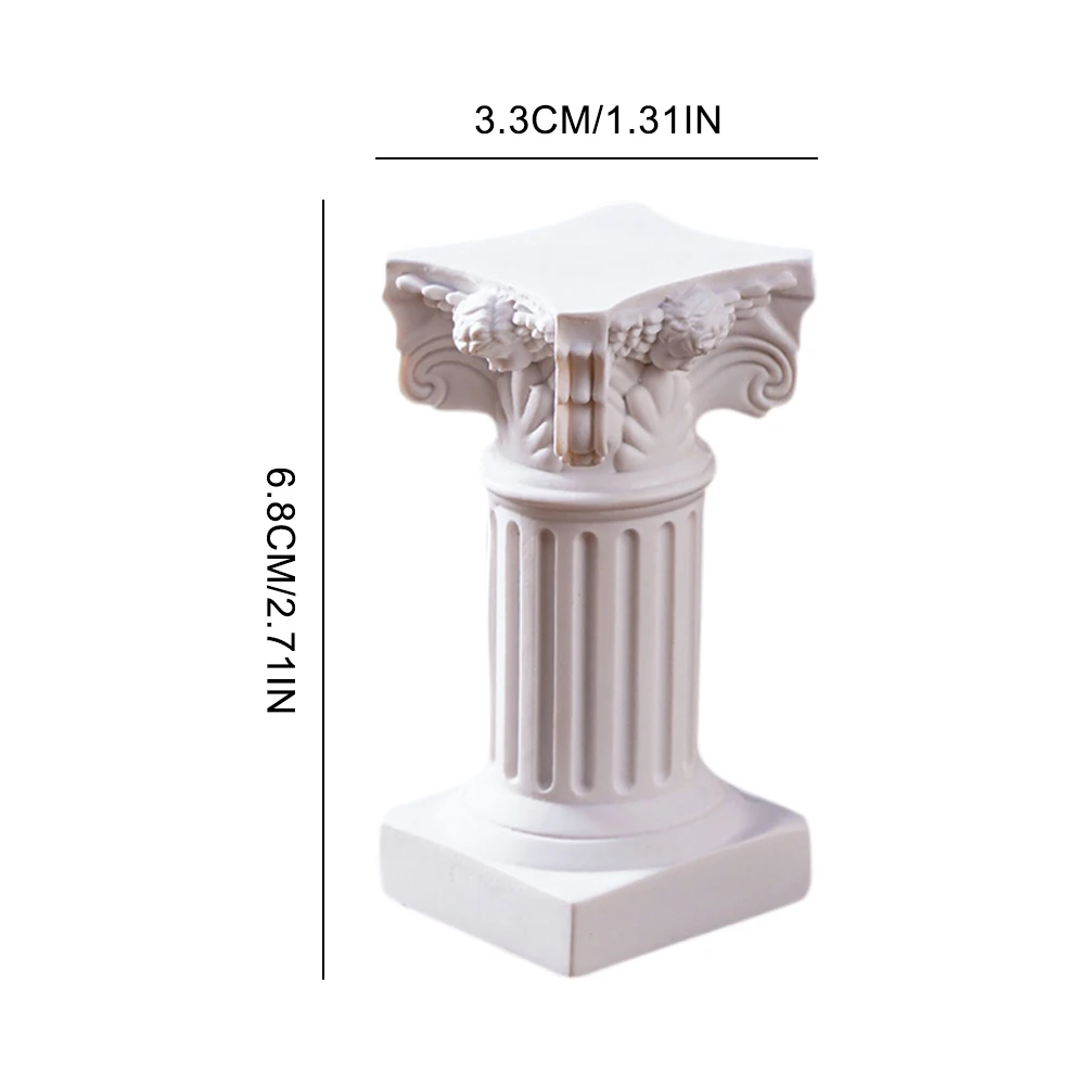 Metal Nordic Style Candle Holders Mini Resin Column Statue Candlestick Fashion Exquisite Candle Holder Stand For Home Table