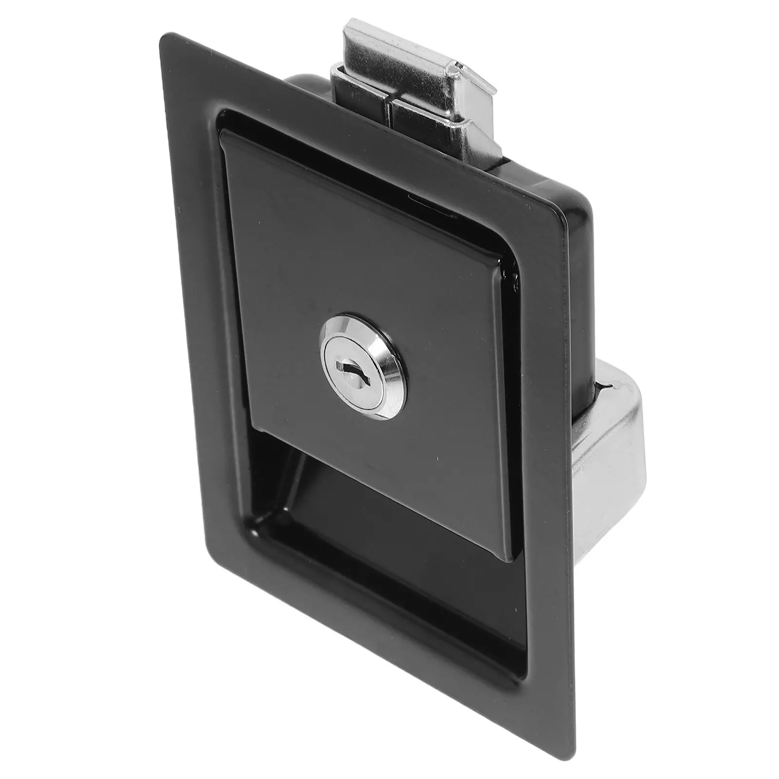 Stainless Steel Industrial Mechanical Distribution Box Door Embedded Handle Lock Sanitation Vehicle Pull Design Electrical Panel