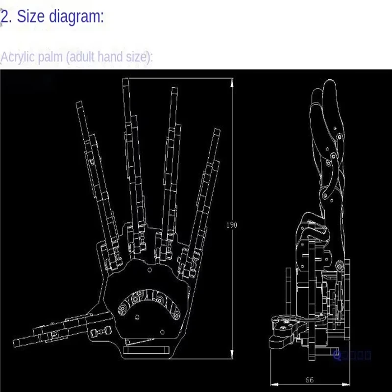 5 Dof Robotic Hand Right/Left Hand Servos Fingers Clamper Claw Gripper Mechanical Hand for Raspberry For Arduino Robot DIY Kit