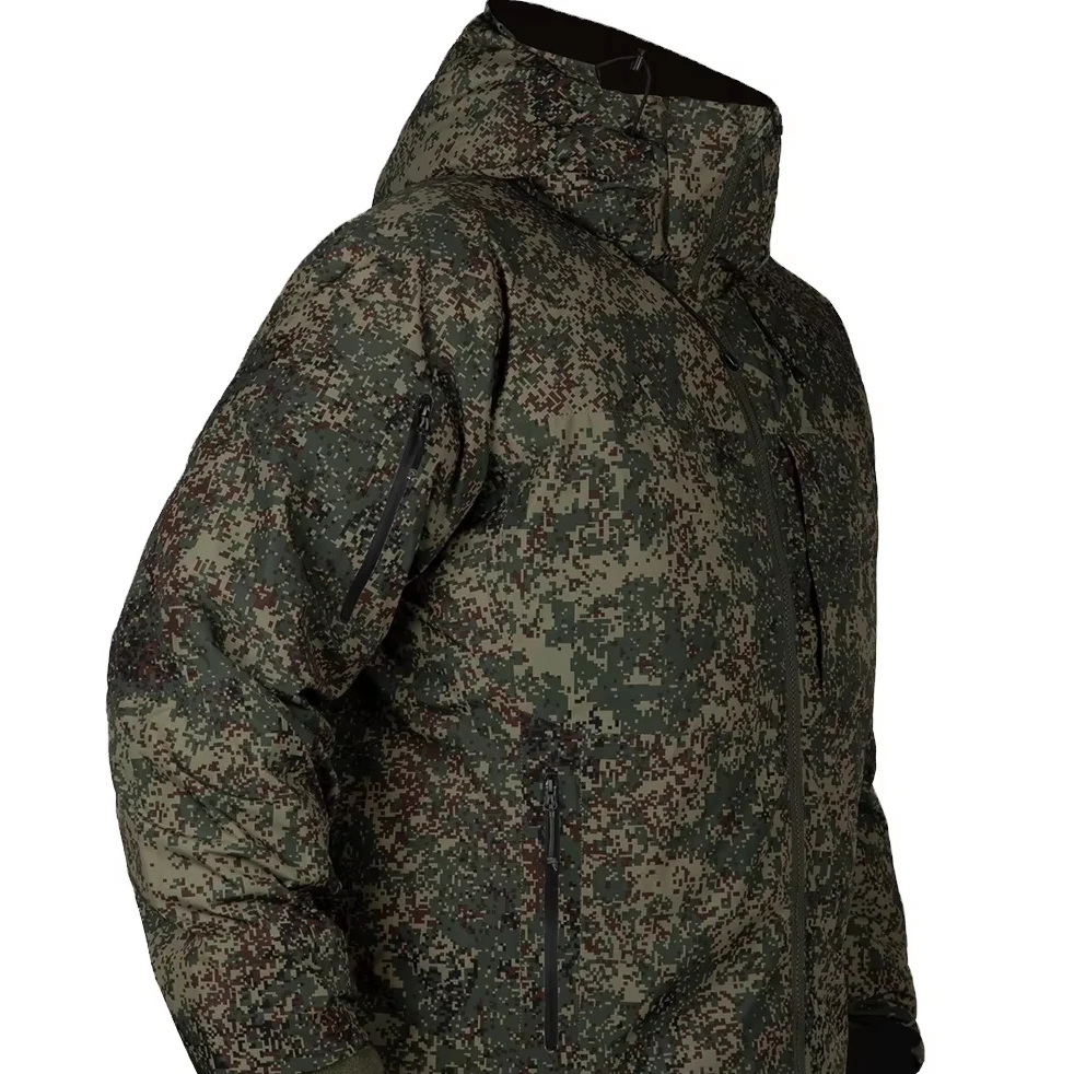 Outdoor Solid Color Dress Thermal Jacket Men's Hiking Embroidery Canvas Down Jacket Hooded Windproof And Waterproof