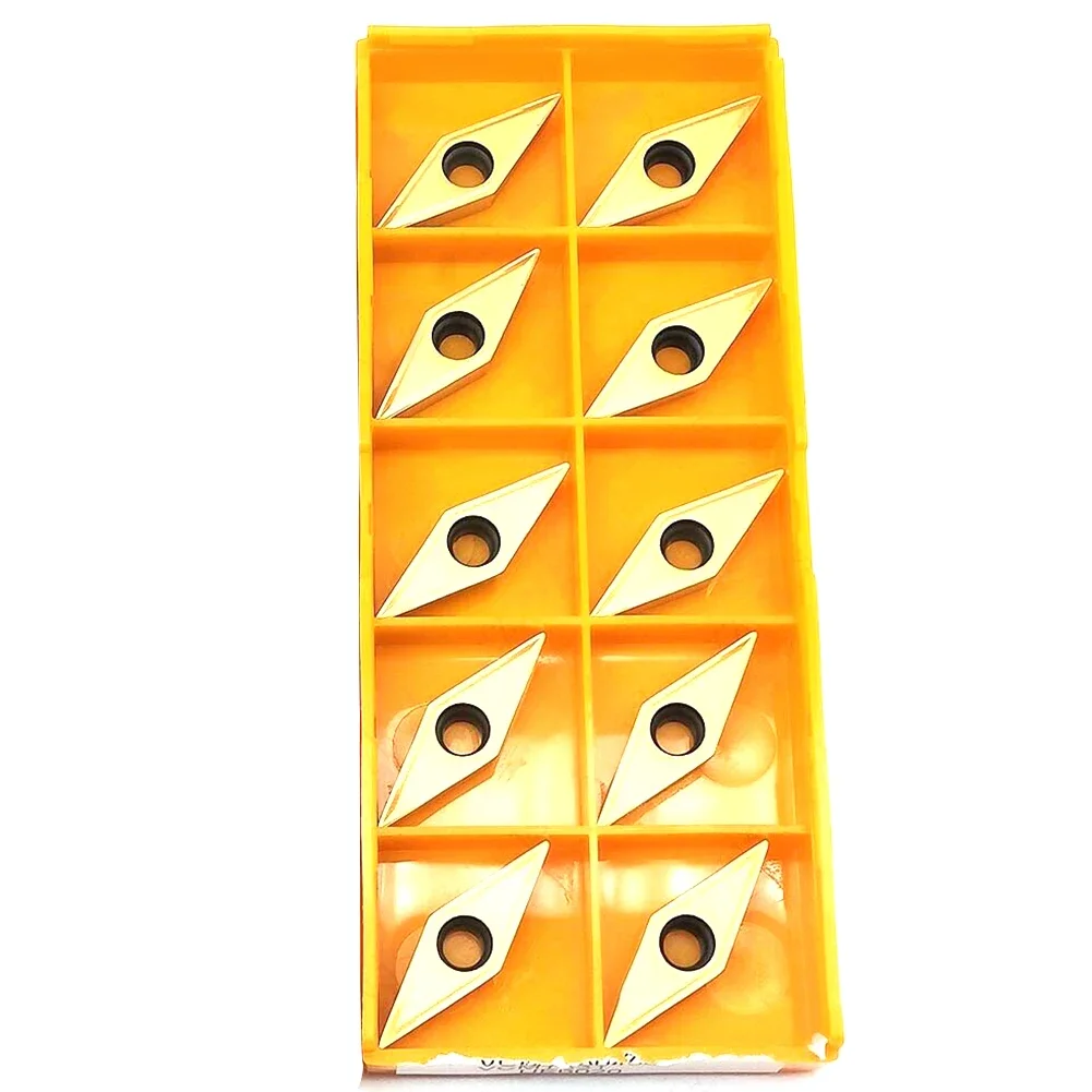 Accessori Inserto Set di ricambio Utensile per tornitura VCMT 160404   VCMT331 10 pezzi inserti in metallo duro raccordi per tornio dorato