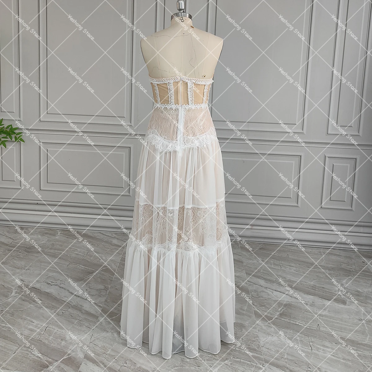 Robe de Mariée en Dentelle, Deux Pièces, Book ine Longueur, Découpe Boho, Poignées Amovibles, BEmbed o Manches sulf, en Mousseline de Soie, Personnalisée, Hip Hélicoptère, Patients, Quelle que soit