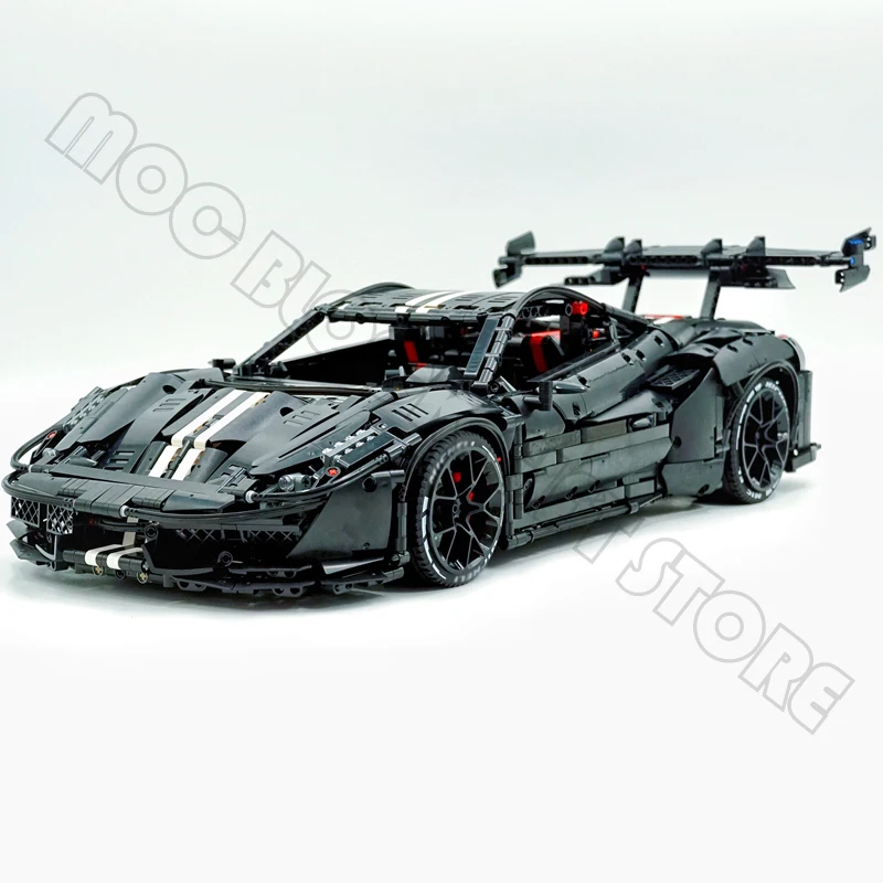 High-Tech Speed Power Hypercar Model MOC-61042 Remote Control Ferra Racing Car 1:8 Scale Building Block Brick Children Toys Gift