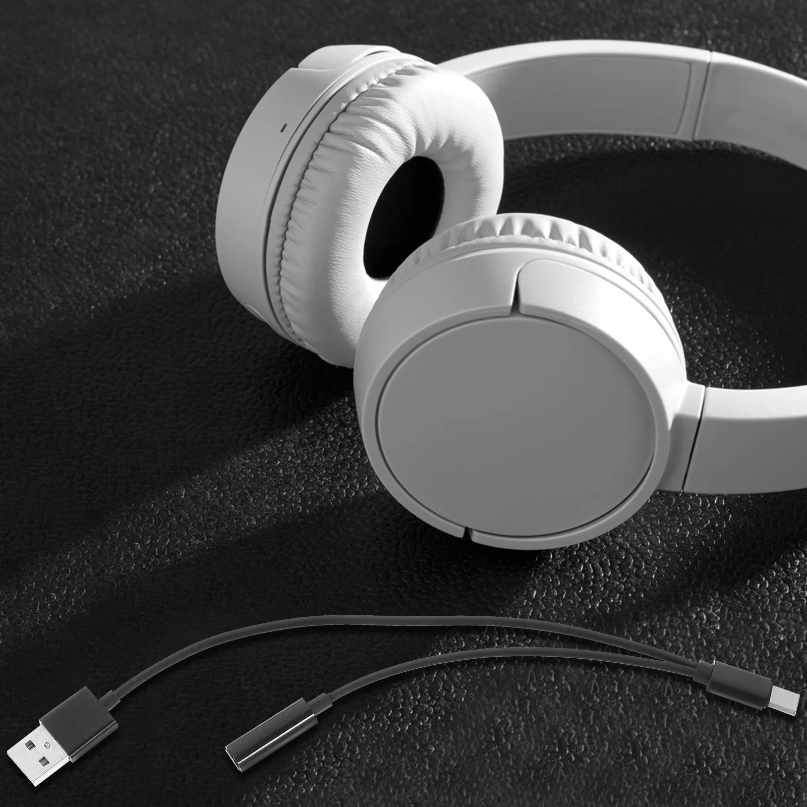 USB-C to Double 3.5mm Earphone Cable Adapter Type-C USB 3.1 Male to Double Aux Audio Female Jack for Headphones