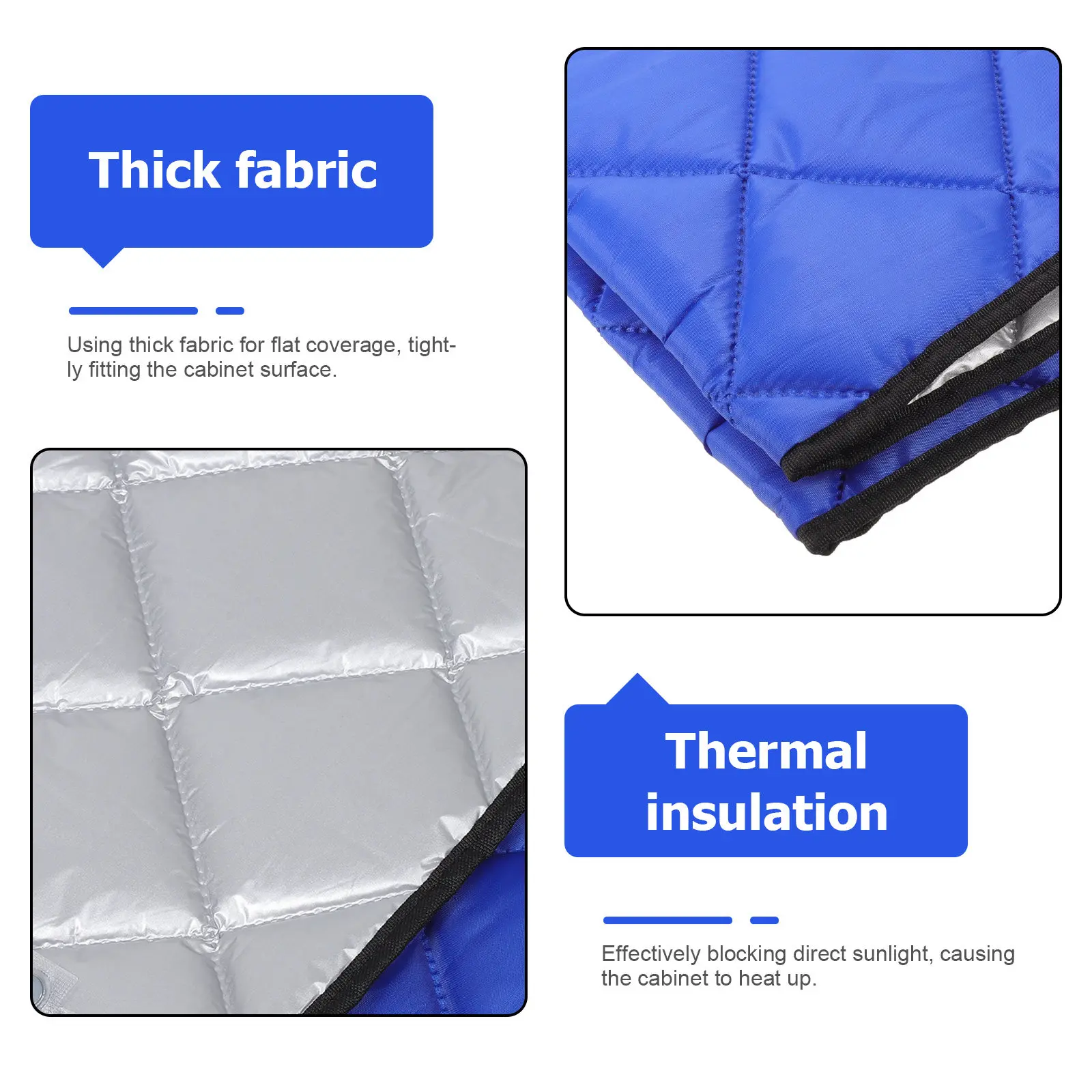 Chest Freezer Top Cover 27.56 Aluminum Foil Thermal Blanket Magnetic Insulated Refrigerator Cover Patio Sunshade Waterproof