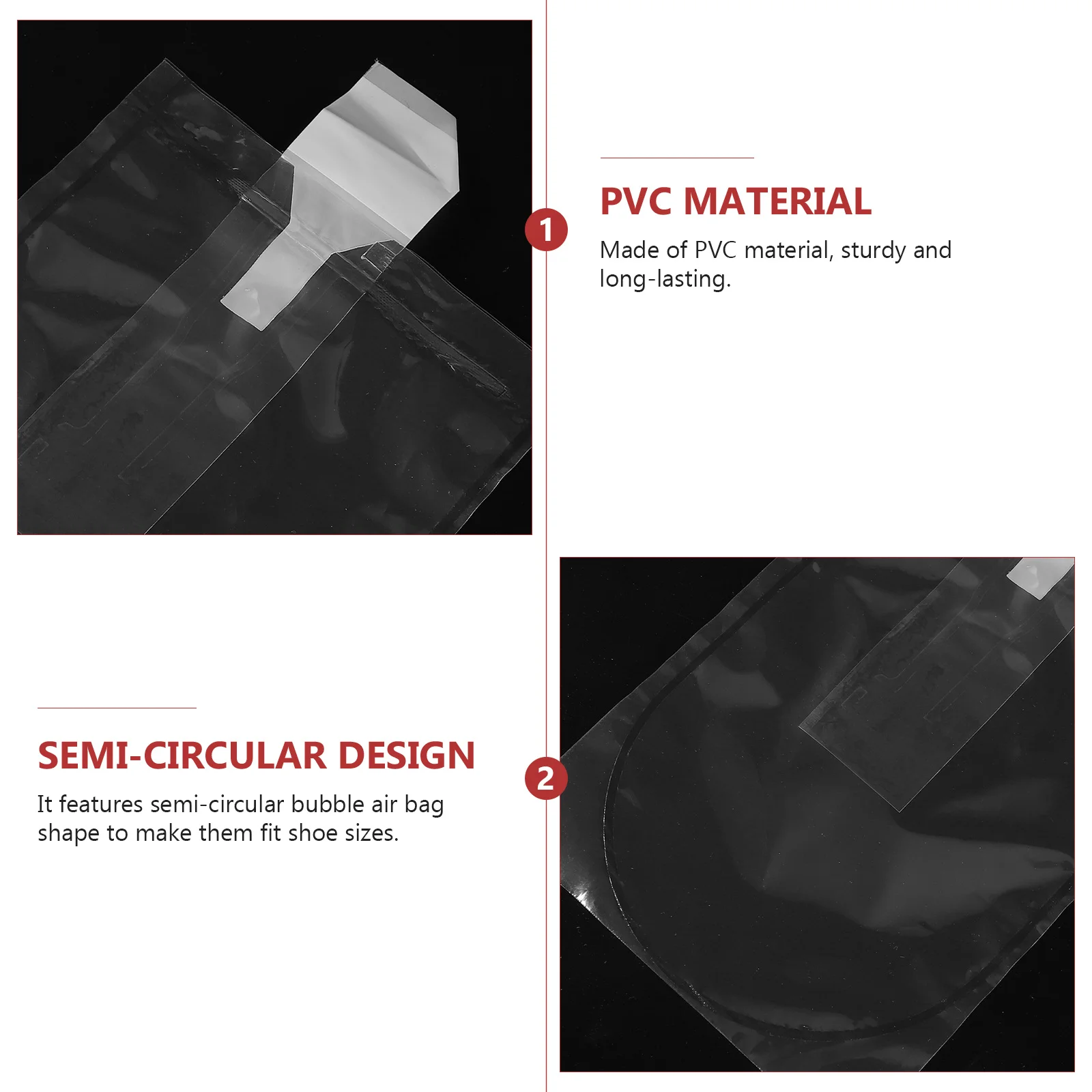 100pcs Airbag Pvc Inflatable Stretcher Transparent Shaper Clear Support Bubble Seal Sports Shoes Women Men Shoe Shape Keeper