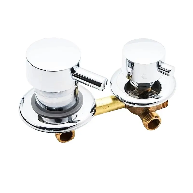 AB47-Water Outlet Screw Thread Center Distance 10Cm Brass Mixing Valve 2-Way Bathroom Shower Mixer Faucet Tap Cabinet