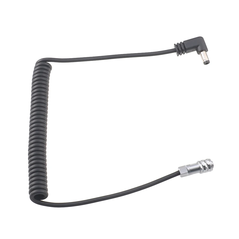 FOTGA BMPCC 4K DC 인터페이스 엘보 전원 공급 장치 라인 케이블, 용수철 라인 무선 전원 코드, 미니 카메라 사진