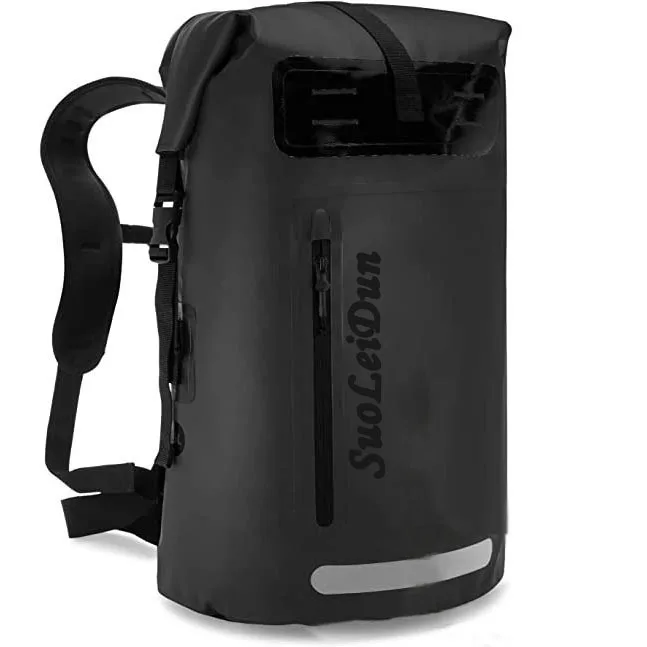 Earth Pak Waterproof Backpack - Heavy Duty Hiking Backpack - Roll-Top Closure Bag - Cushioned Dry Bag Waterproof Phone Case