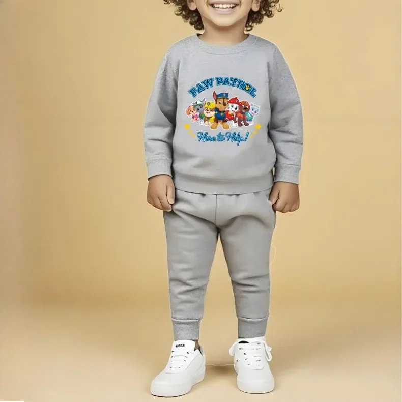 2026 Herbst Jungen Mode O-Ausschnitt Pullover+Hose 2-teiliges Set Kinder Lässiger Hoodie Jogginghosen-Set Frühling Herbst Kinder-Trainingsanzug Neu – Detail 9