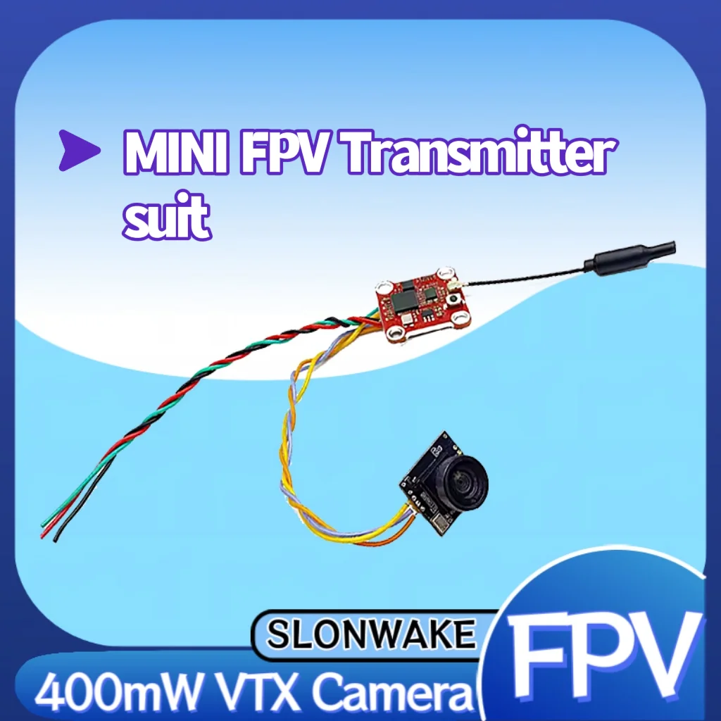

SLONWAKE 5.8G MINI 400mW VTX Transmitter and 1200TVL Camera suit For RC FPV small unmanned aircraft in competitions fixed-wing