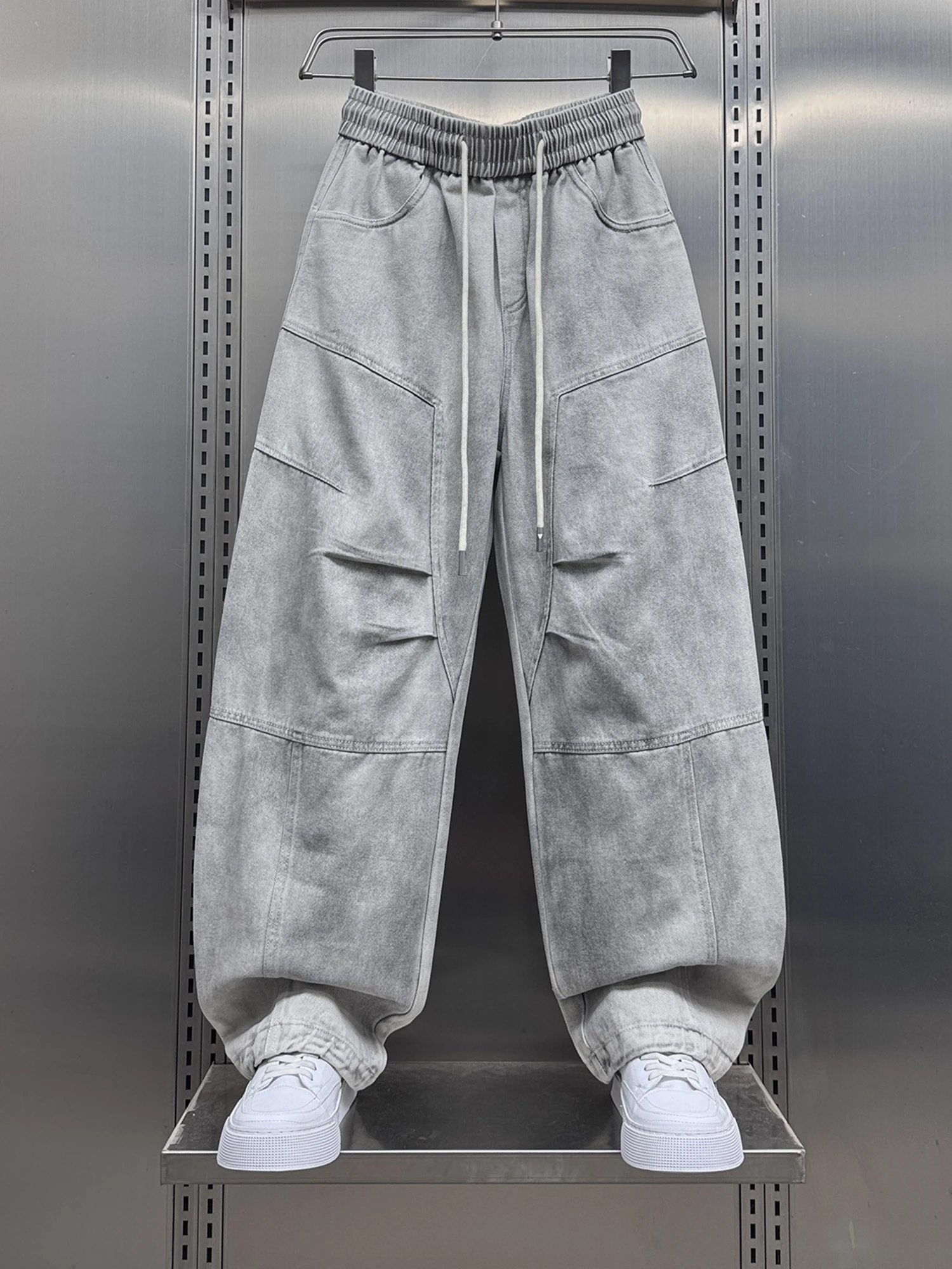 

Waed Loose Men's Casual Wide Leg Pants Faionable Autumn 2025 Trendy Brand Knife Long Trousers Straight Cut