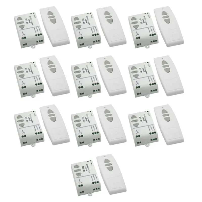 ABKN-10X JW-T02 AC 220V Motor Remote Control Switch UP Down Stop Tubular Motor Controller Forward Reverse TX RX Latched