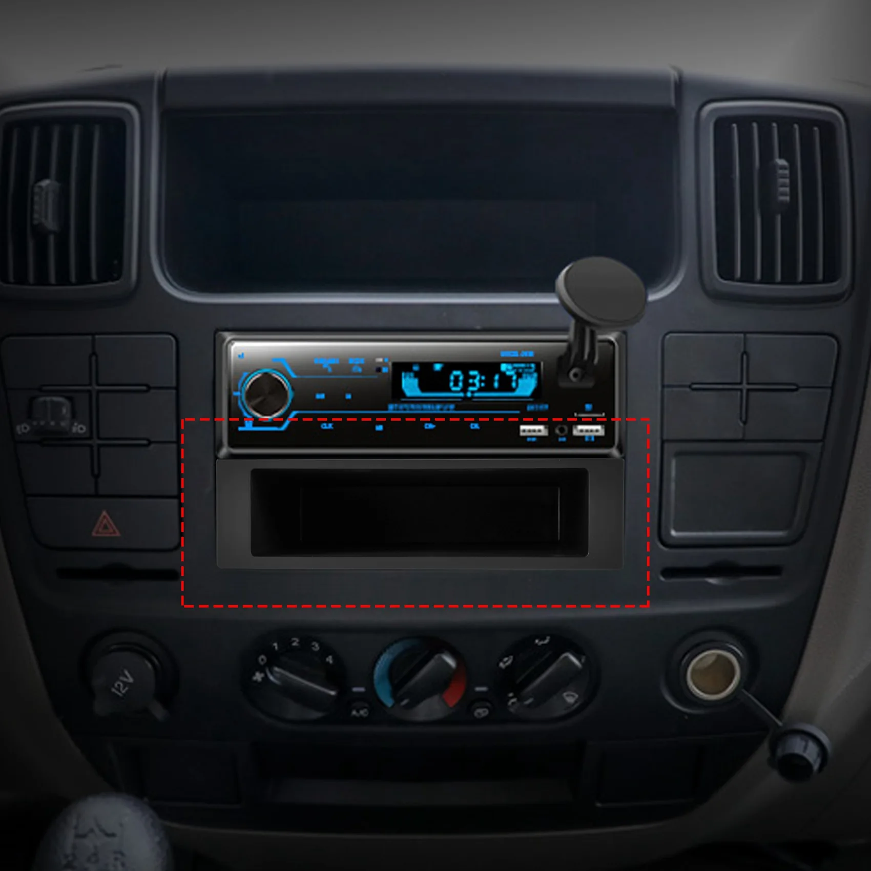 Universal Auto Doppel 1 Din Dash Cup Halter Aufbewahrung sbox Kunststoff für Stereo radio