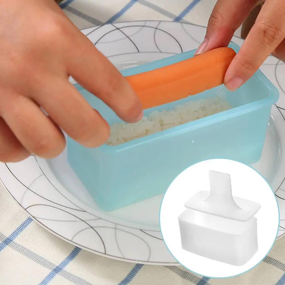 قالب ضغط Musubi ومجداف الأرز، قالب ضغط الأرز لصانع Musubi سهل الاستخدام في المنزل لـ Bento ووجبات الخفيفة والسوشي والحفلات والنزهة