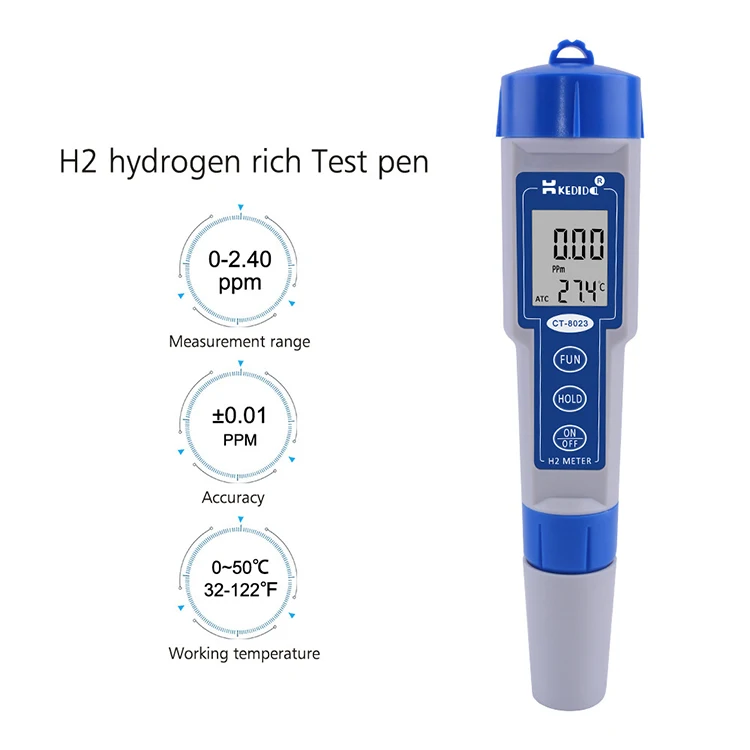 High quality Hydrogen-rich Digital Water Quality Testing Pen H2 Hydrogen Generators Meter