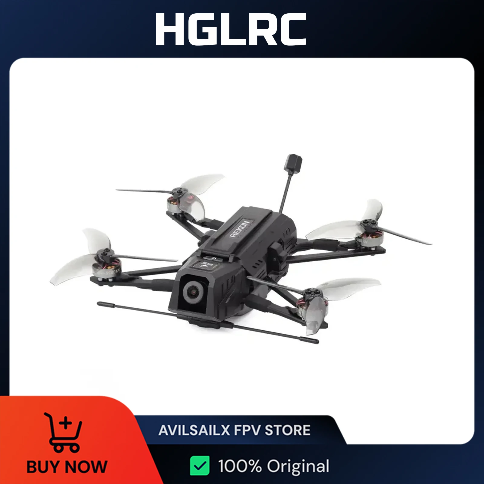 

HGLRC Rekon35 V2 - 18650 3.5inch FPV Mini Long Range Drone Quadcopter