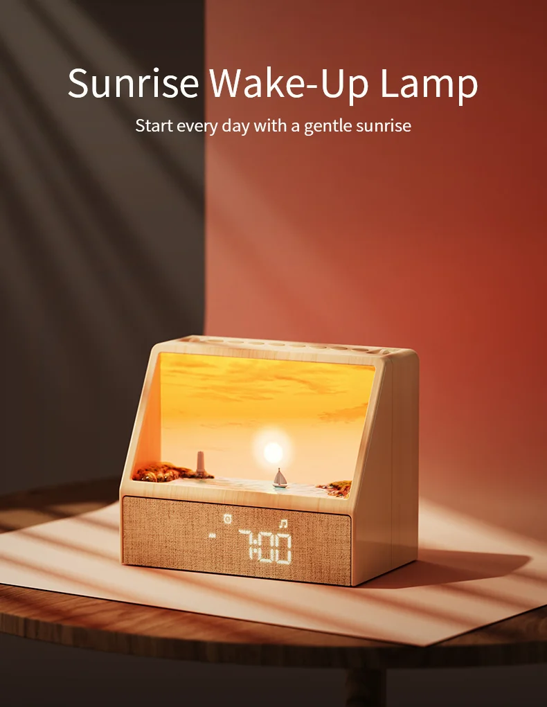 Star Projector Sunset Lamp Portable Bedside Mood Light Novelty Night Light for Bedroom Decoration & Holiday Gifts