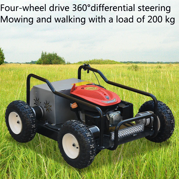 New Energy Electric Lawn Mower Remote Control Zero Turn Garden Grass Cutting Machine Riding Machine Featuring Motor Gear Gearbox