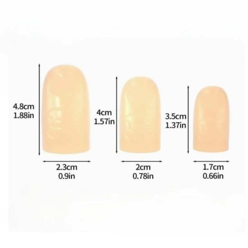 3Pcs Realistic silicone Thumb Tip Magic Trick Accessory Close Up Illusion Gimmick Mentalism Prop Fake Thumb Toys image 4
