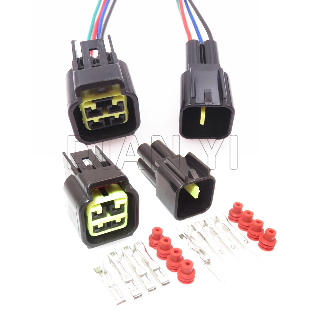 

1 Set 4 Way Starter Car Modification Plastic Housing Connector FW-C-4M-W FW-C-4F-W Auto Throttle Rotary Switch Wire Cable Socket