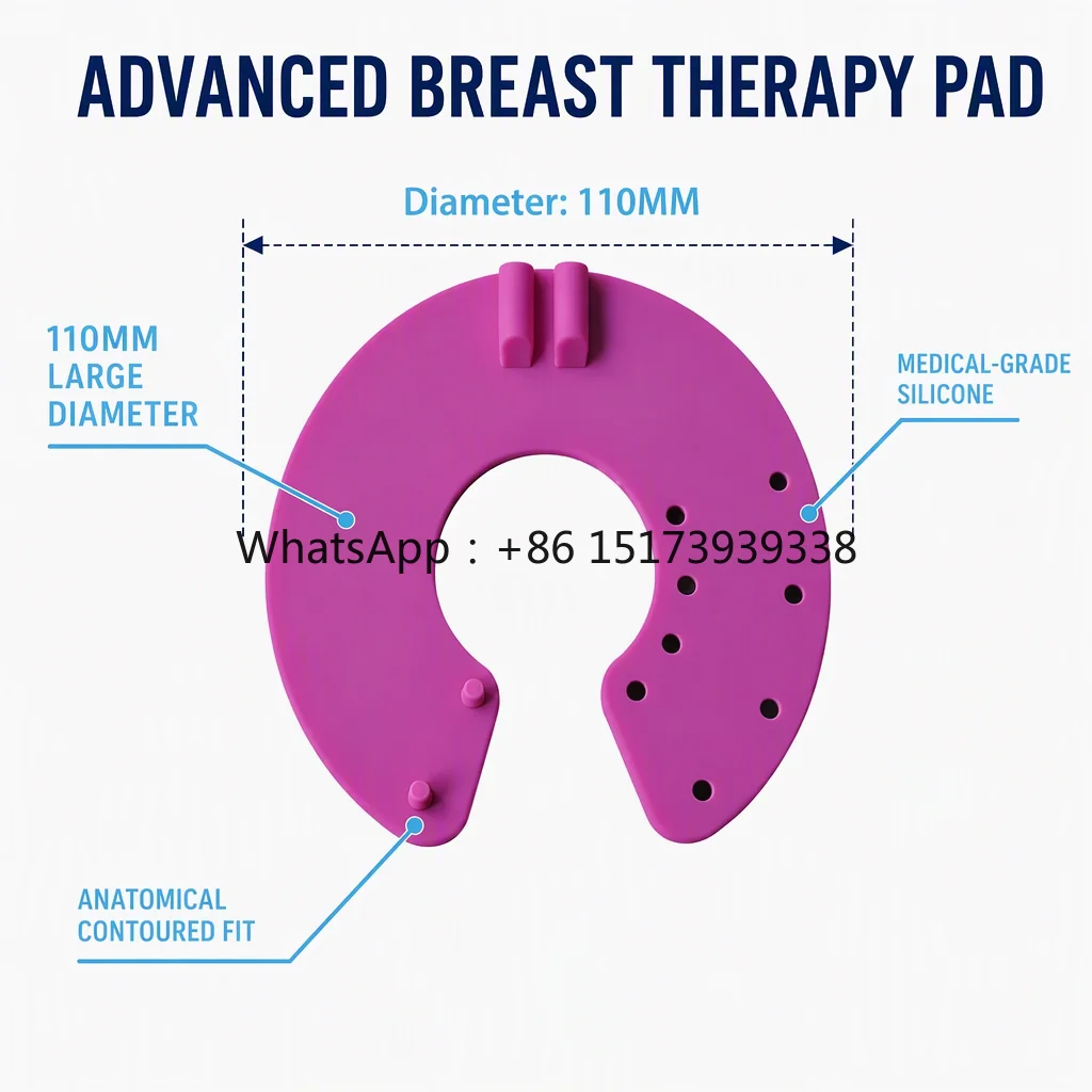 110mm Reusable Electrode Pad Conductive Silicone Carbon Rubber Therapy Electrode