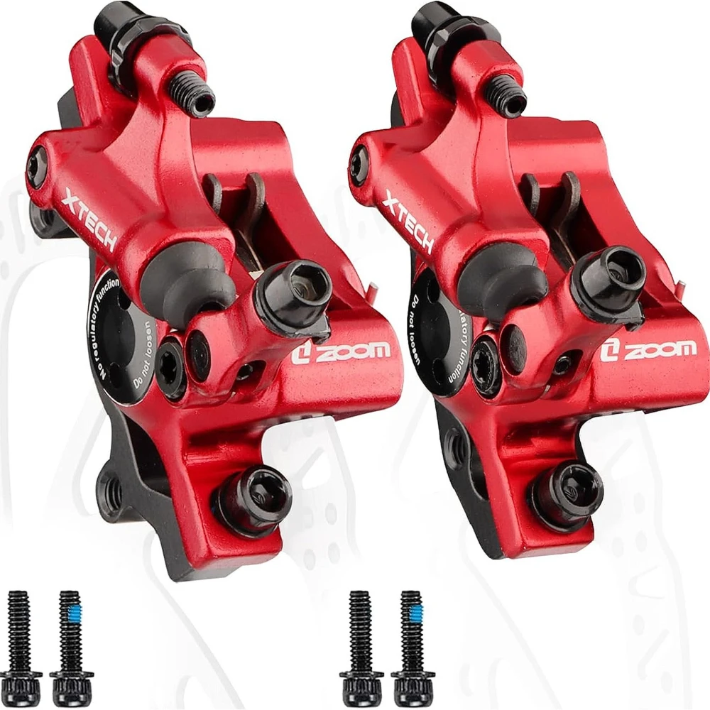 Zoom Bicycle Hydraulic Disc Brake Calipers XTECH HB100 MTB Mechanical Brakes Front Rear Set Rotors 120/140/160/180MM MT200 M315