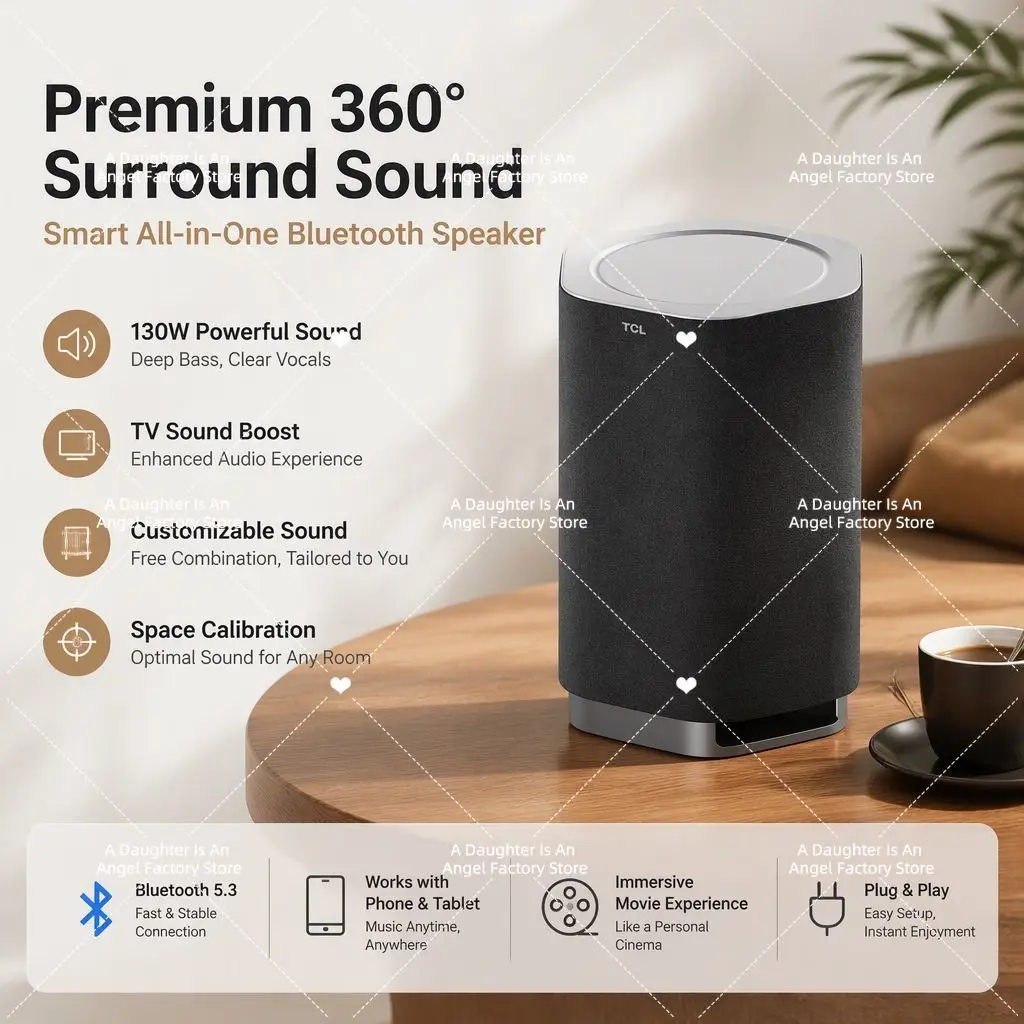 130W super strong subwoofer sound free combination Bluetooth，For TCL wireless speaker Z100