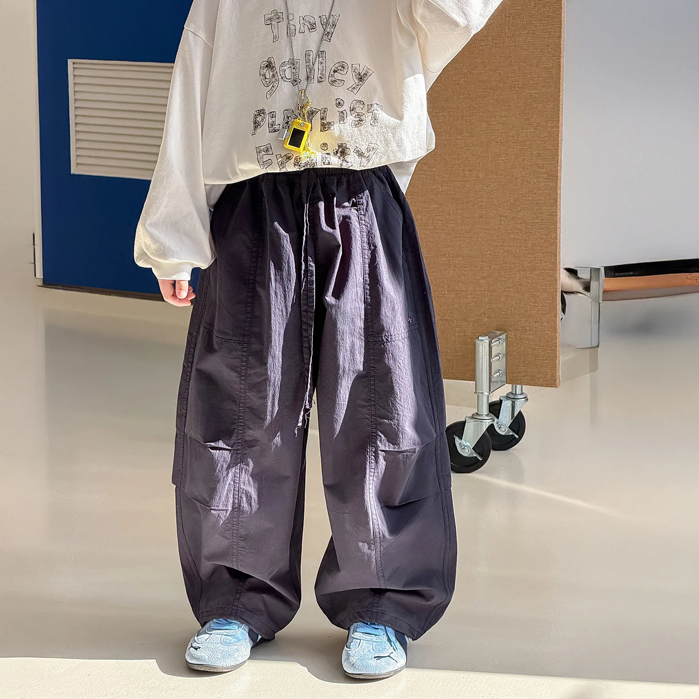 

Children Clothing Boys Fashionable Casual Pants 2026 Spring New Boys Korean Style Solid Color Simple Loose Versatile Pants