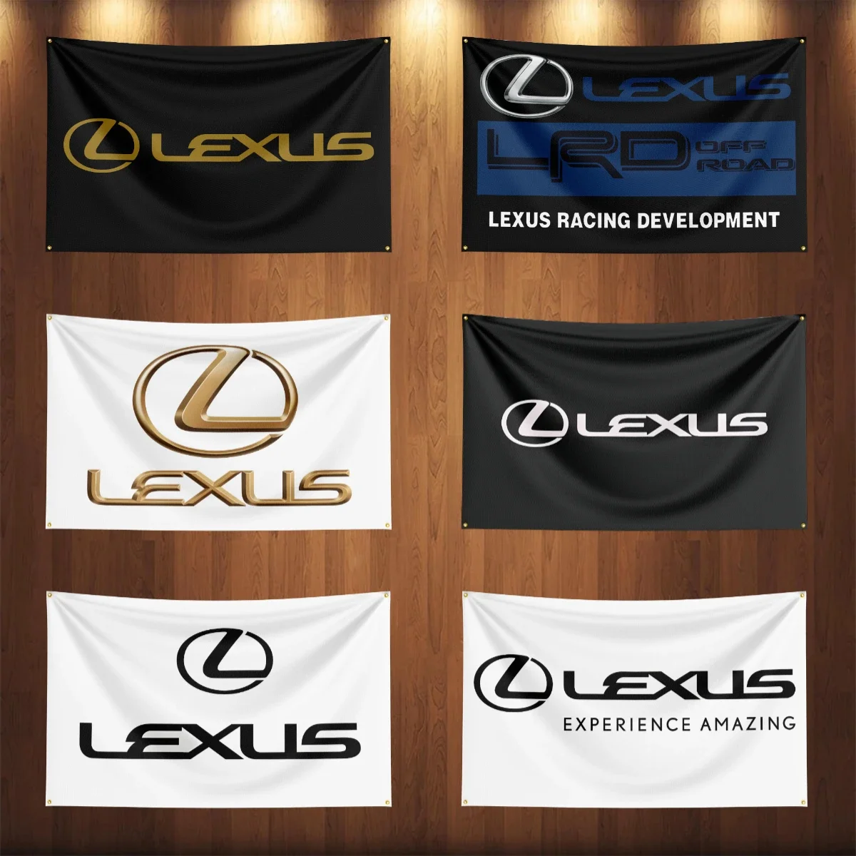 90x150CM Sports Racing Lexus Flag Polyester Digital Printing Banner for Garage Wall Art Outdoor Decoration