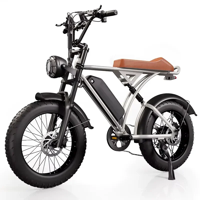 20 Inch Electric Mountain Bike 7 Speed 16.5Ah Lithium Battery Retro City E Bicycle For Adult Commuter Folding Ebike Power