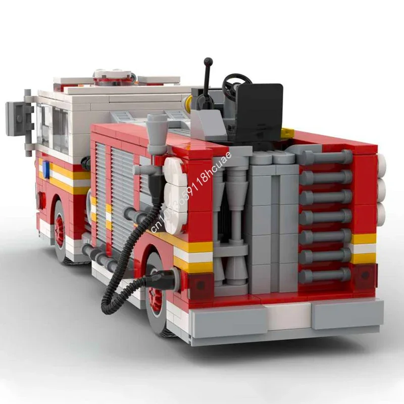 680pcs MOC Fire Department Fire Truck 3  City Champions super car Building Blocks Christmas Gift School-age children Architectur