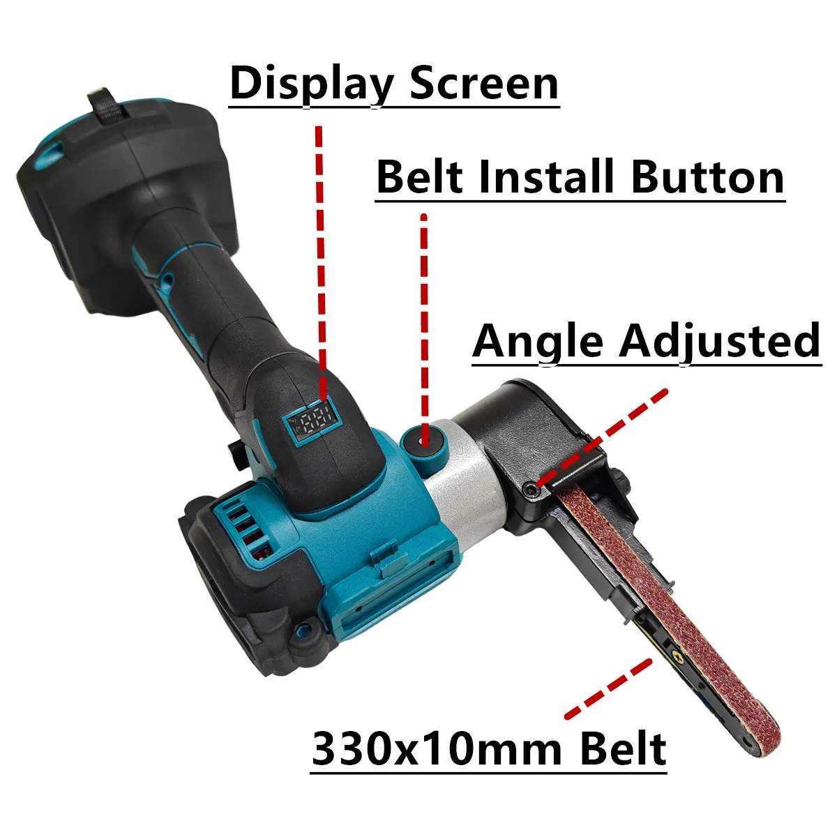 For Makita 18V Battery Brushless Electric Mini Belt Sander Cordless Sander Polisher Power Tools with Belts for Wood Metal Work