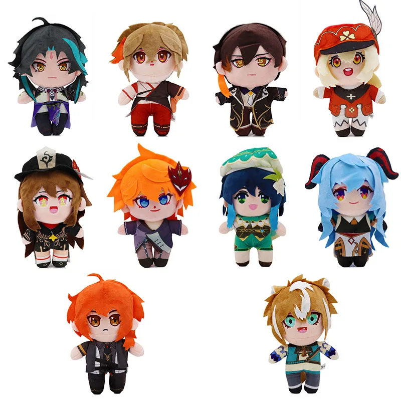 Genshin Impact Plush Toys Doll Arataki itto Ganyu Morax Zhong Li Xiao Tartaglia Kaedehara Kazuha Gorou Hu Tao Toys Kids Gifts