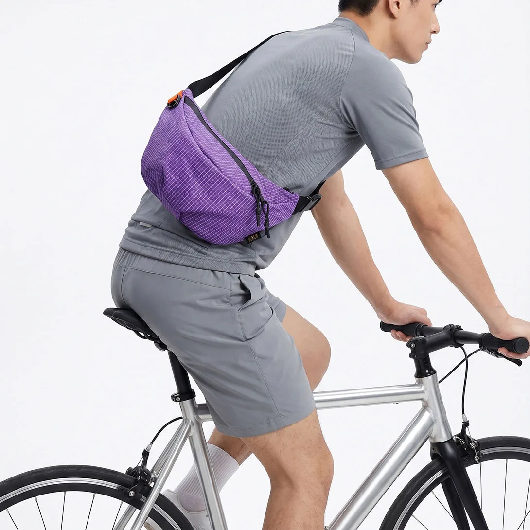 Casual Crossbody Bag Unisex Outdoor Cycling Sling Bag Large Capacity Waterproof Nylon Leisure Waist Pack for Men And Women