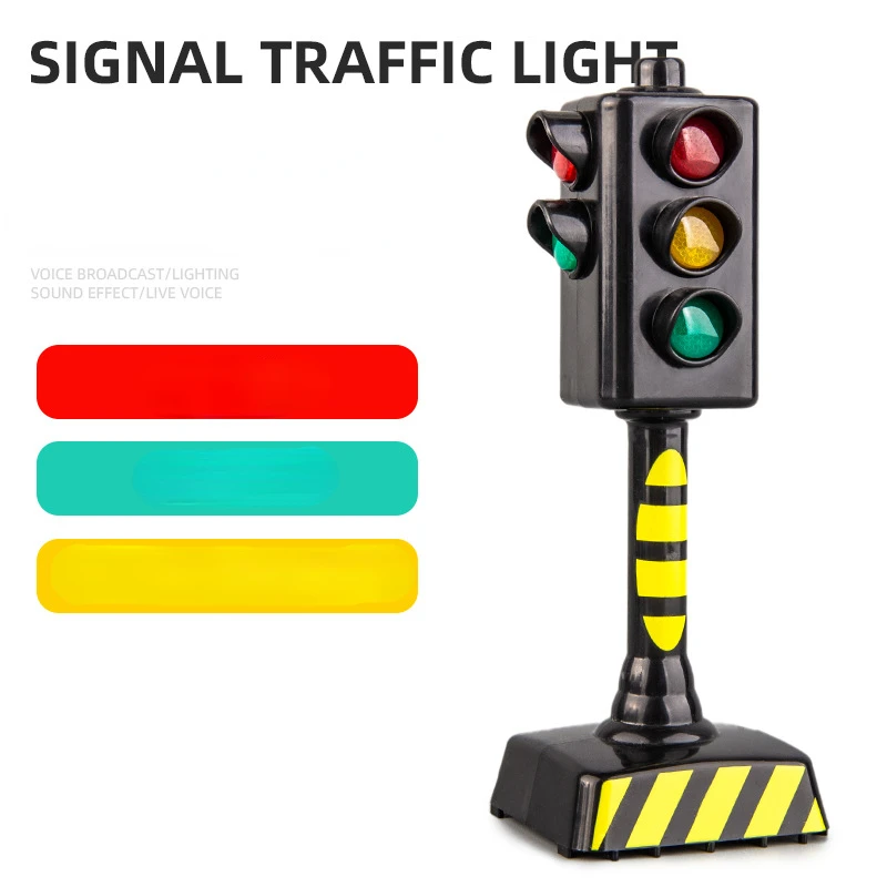 Children\'s sound and light traffic light model toys sound and light up early childhood education traffic signal model logo