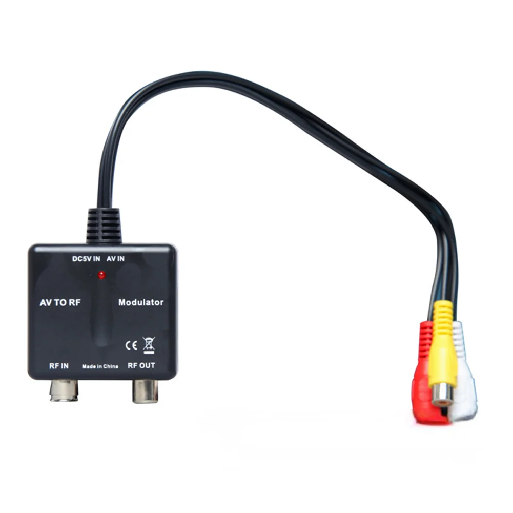 

1pc AV To RF Modulator For RCA Female M03 RF Coaxial Converter VHF Working Frequency For Local Cable TV System Power Tools