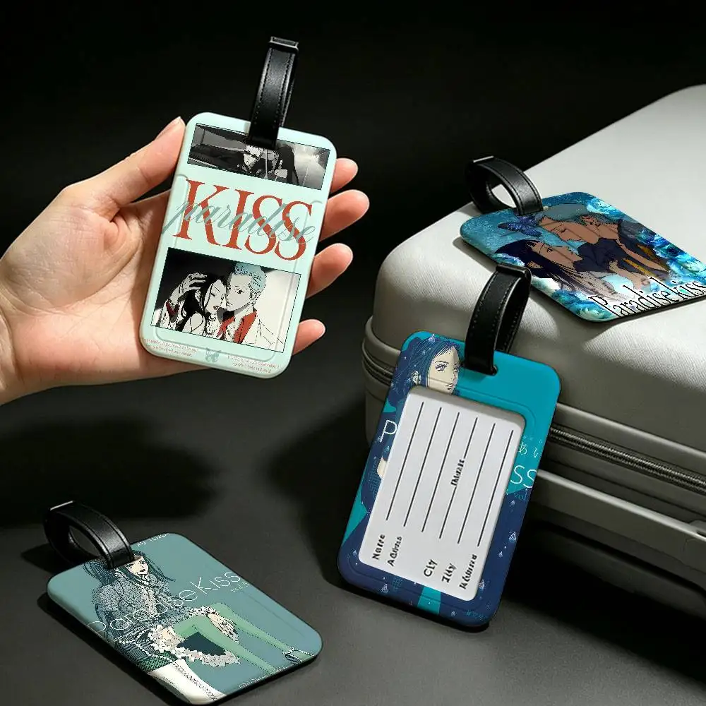 P-Paradise-Kiss Stylish-Glam Anti lost Luggage Marker PVC Information Card Sleeve Portable Baggage Tag For Outdoor Travel