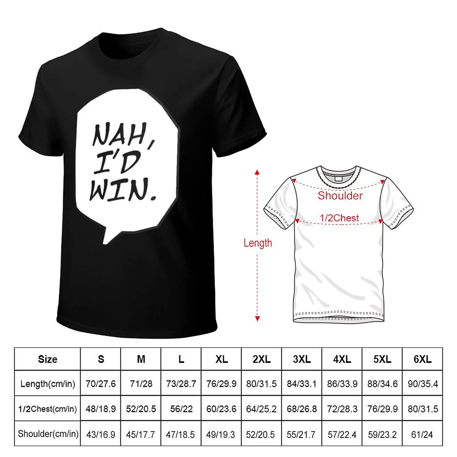 Nah I'd win T-Shirt Worker Basic Short Sleeve Tee