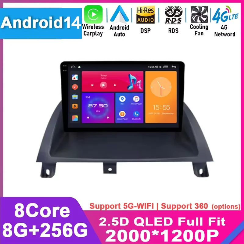 For MG 3 MG3 2011 2012 2013 2014 2015 2016 2017 - 2021 Android 14 CarPlay Car Multimedia Radio GPS Stereo Screen Video Player