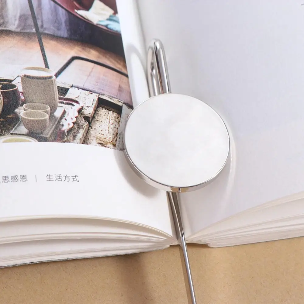 Creative Swan Neck Bookmark Silver Help Reading Round Metal Book Cilp High Quality Book Page Marker Book Page Holder