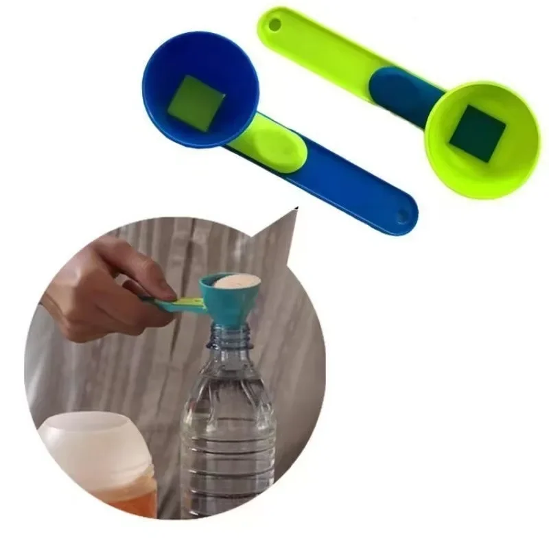 Durable PP Material Mess-Free Protein Powder Scoop - Sliding Funnel for Milk & Supplements, Kitchen Gadget for All Occasions