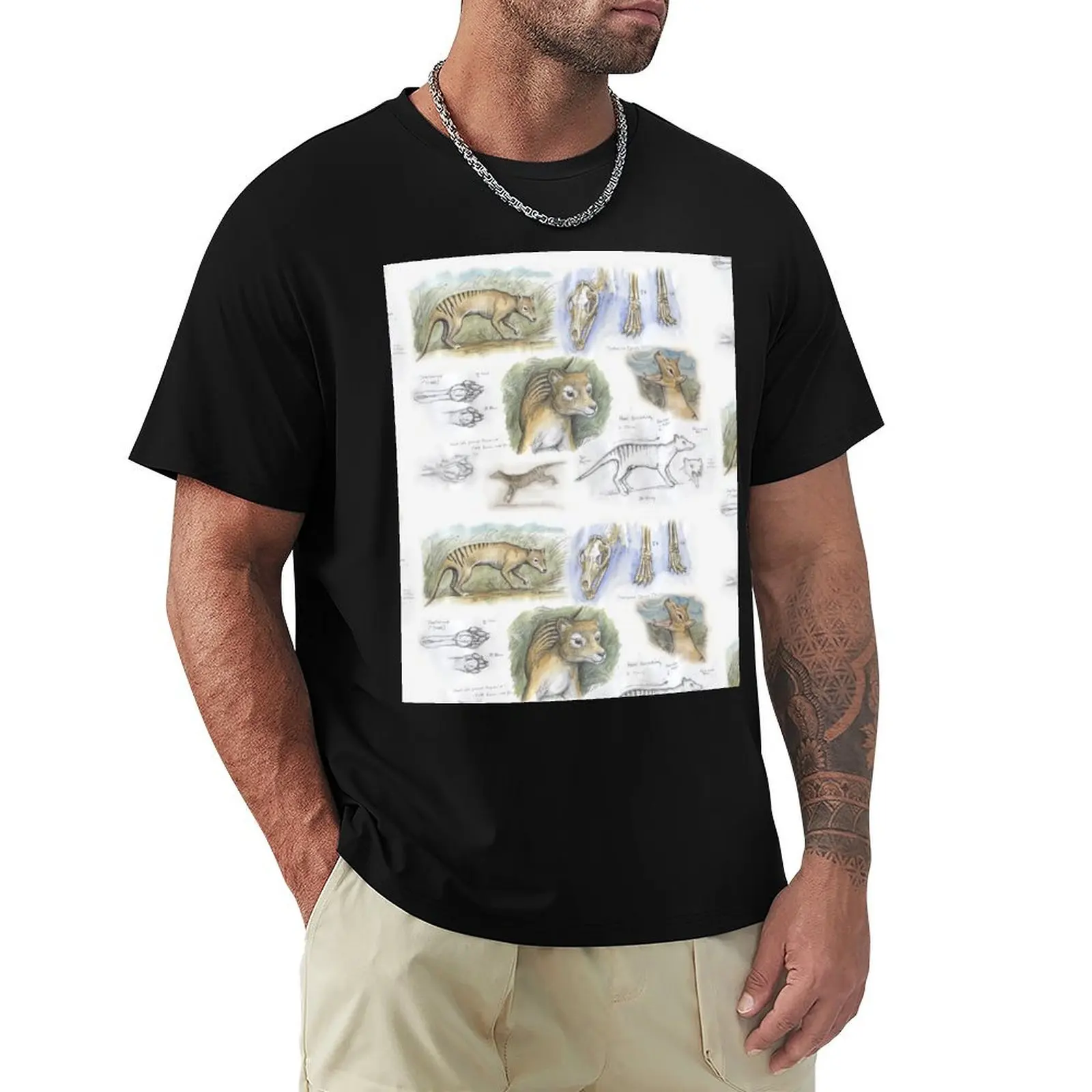 Thylacine journal T-Shirt Basic Simple Casual Short Sleeve Tee