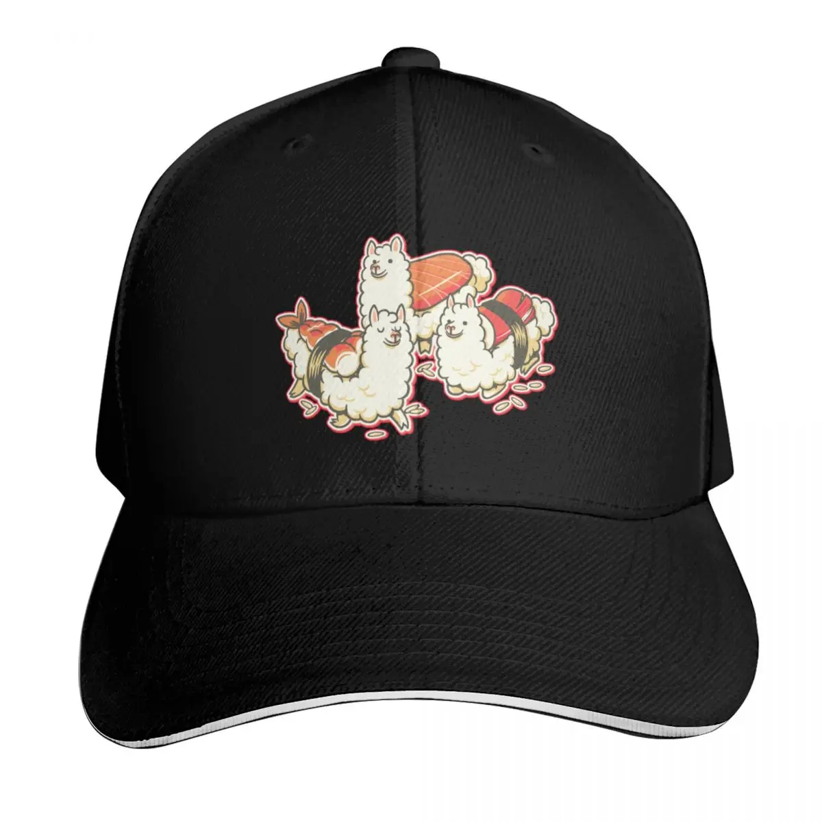 Alpaca Sushi Niguiri Baseball Cap Golf Wear Hood beach hat Sunhat Boy Women's