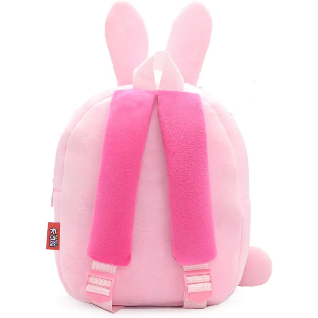 Zaino personalizzato per bambini carino, zaino in peluche animale carino cartone animato Mini borsa da scuola per bambini dai 2 ai 4 anni (coniglio)